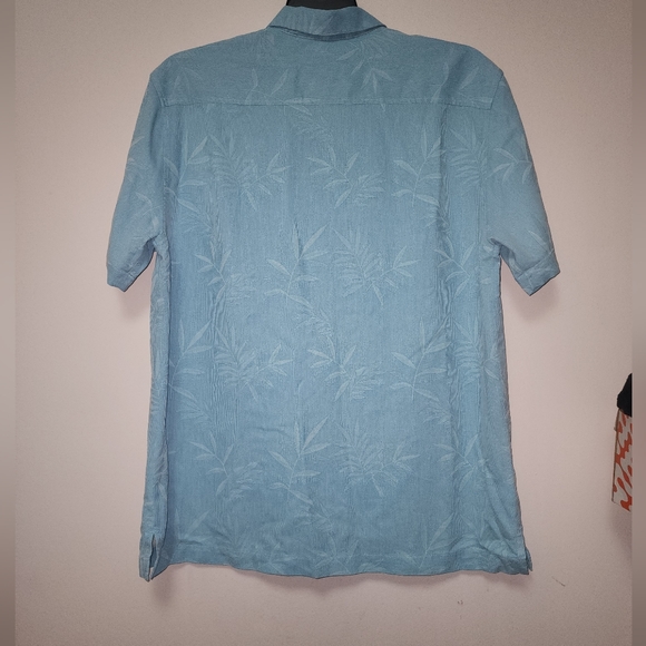 Tommy Bahama Blue Silk  Button Down Shirt L - Picture 8 of 13